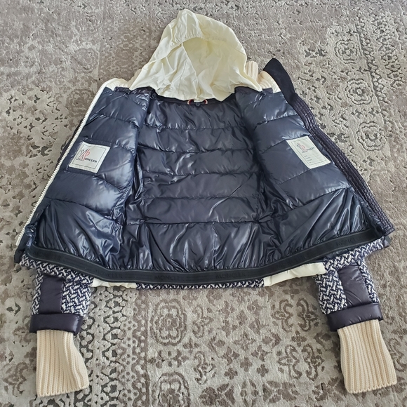 Moncler Grenoble Penny Tweed Wool Down Jacket Size 0 - Picture 6 of 12